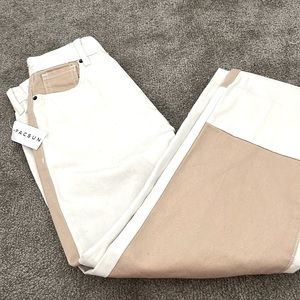 PacSun Jeans in Brown/White Size S